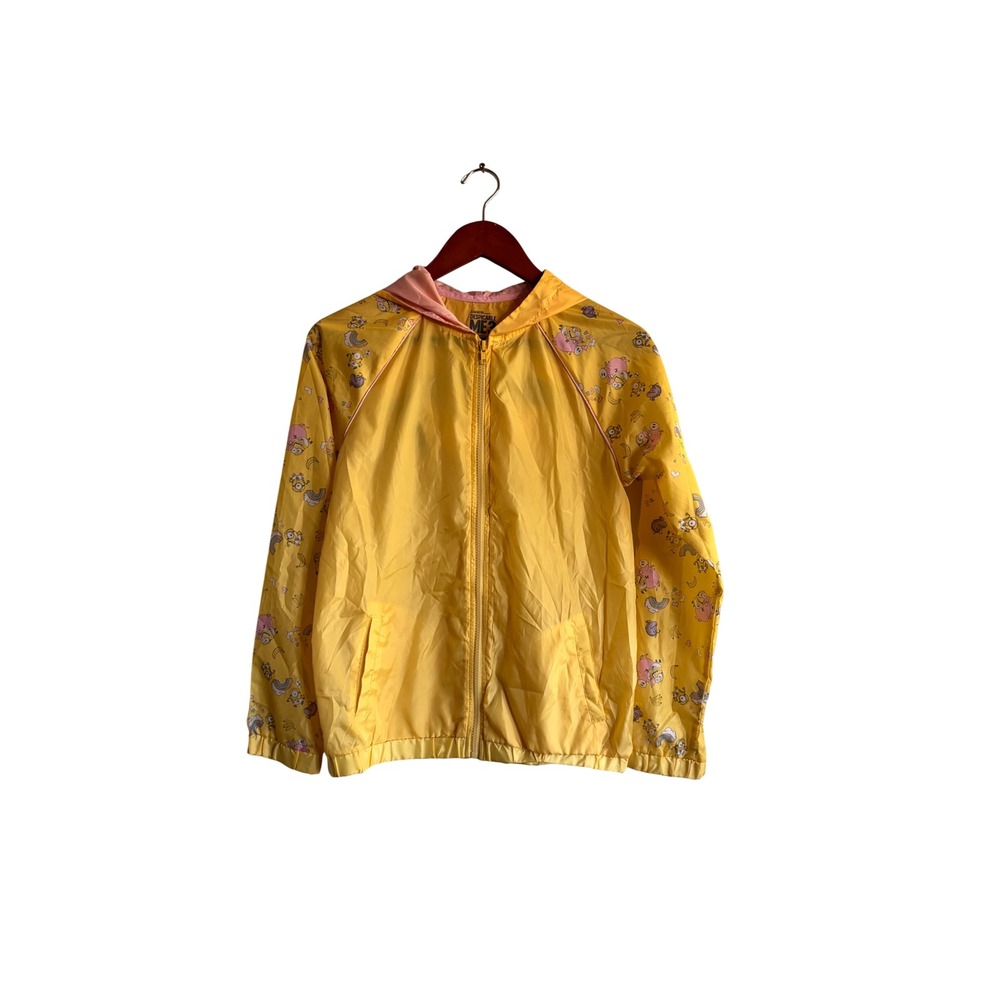 Despicable Me 3 Minions Yellow Hooded Windbreaker Jacket Kids XL Bello Graphic